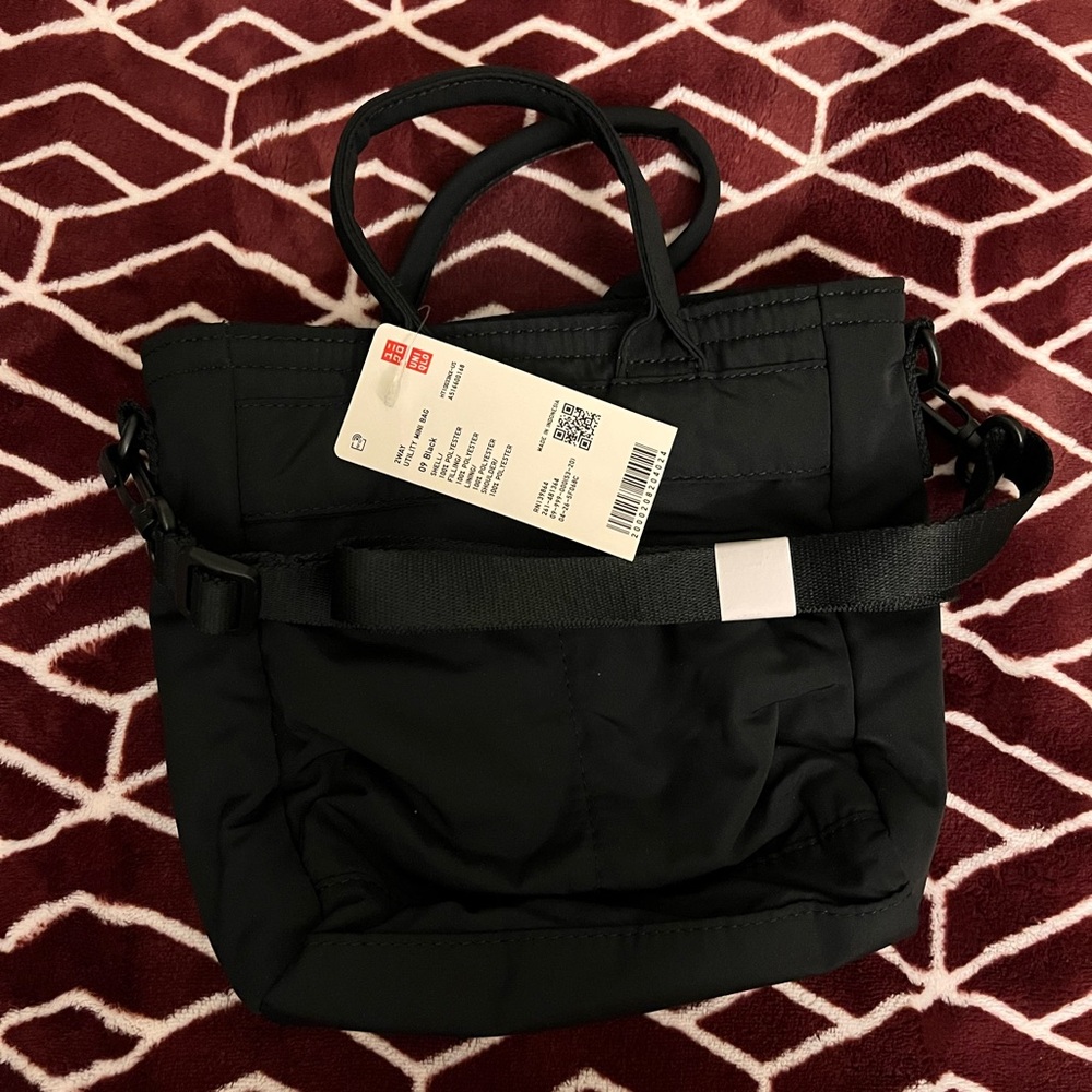 Black 2Way Utility Mini Crossbody Bag